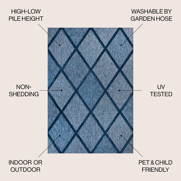 Salines Diamond Trellis Indoor/outdoor Area Rug